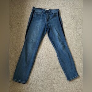 GAP Skinny Super High Rise Jeans size 29R‎ blue velvet side line